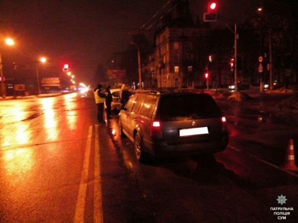 09.12.2016. В Сумах пьяный водитель стал виновником ДТП