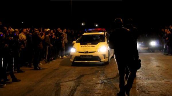 «Приус» одесской полиции участвовал в уличных гонках