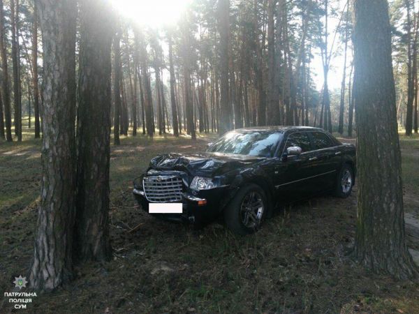 15.06.2017. ДТП. В Сумах пьяная женщина без прав въехала в дерево