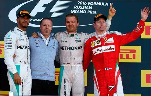 Formula 1. Гран При России: Росберг - Хэмилтон - Райконен