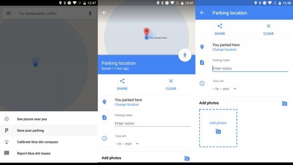 Обновленные карты Google помогут найти припаркованный автомобиль