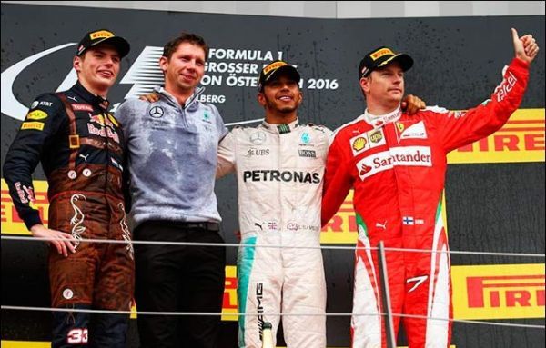 Formula 1 - 2016. Гран При Австрии: Гонка. Подиум