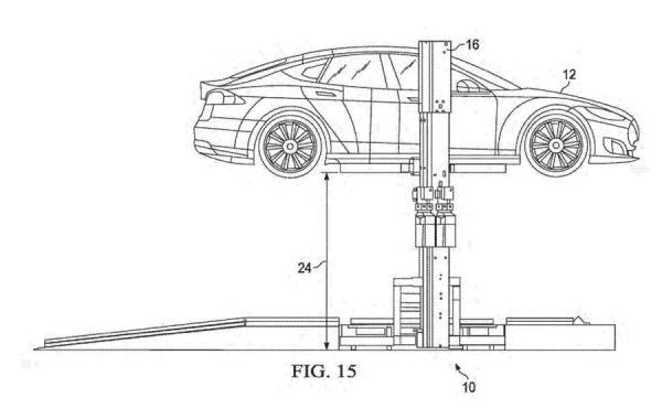 Tesla запатентовала новую станцию замены батарей