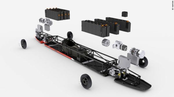 Venturi VBB-3 установил рекорд скорости для электромобилей
